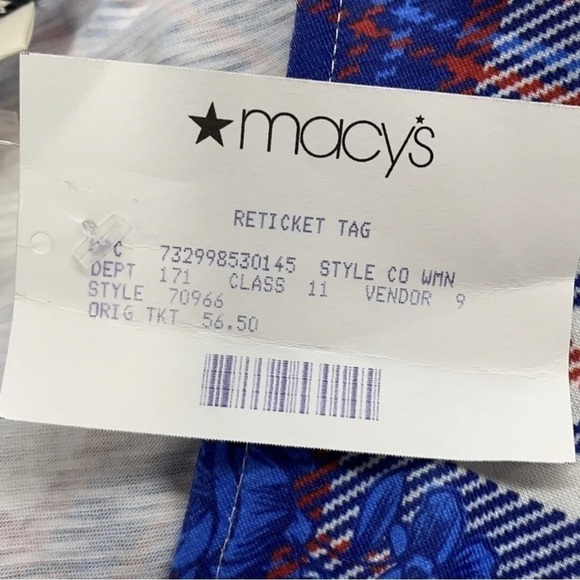 🌟HP FLORAL PLAID FRONT TIE Multicolor New Style & Co Button Up Blouse Colorful - Picture 16 of 16